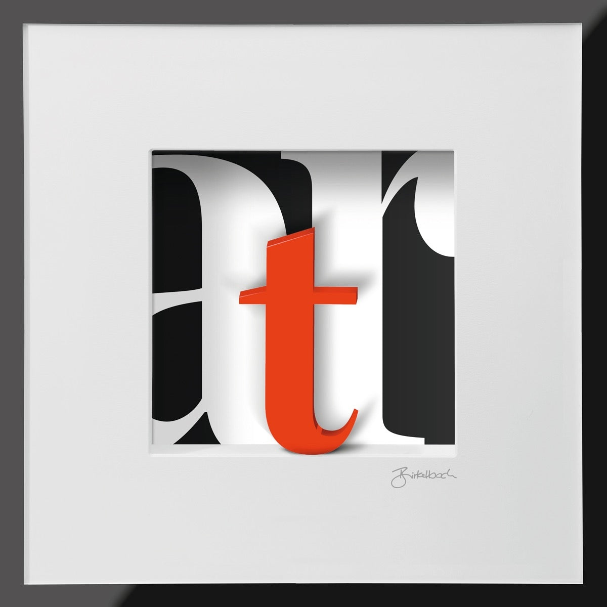 "ART" ALS 3D-TYPOGRAPHIE - Wandkunst für Minimalisten
