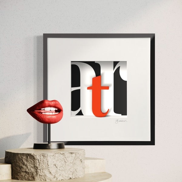 "ART" ALS 3D-TYPOGRAPHIE - Wandkunst für Minimalisten