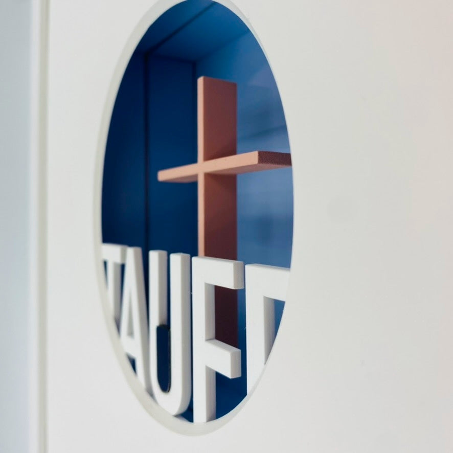 3D-Objektbild 'Taufe', Detailansicht Kreuz