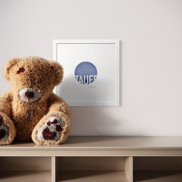 3D-Wandbild 'Taufe' im Wohnraum, 35x35x7,5 cm