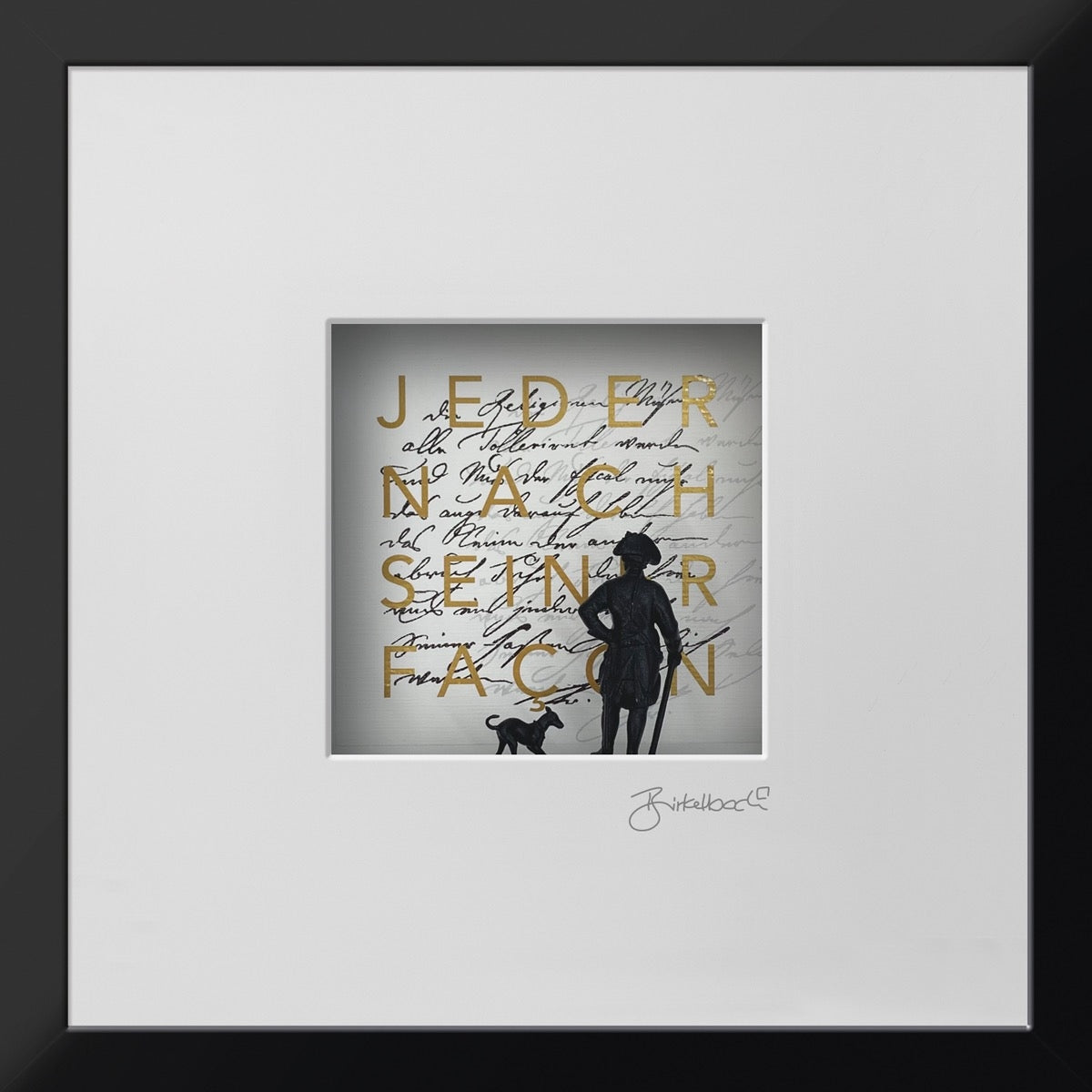 Jeder nach seiner Façon – 3D-Objektbild - Statement für die Wand