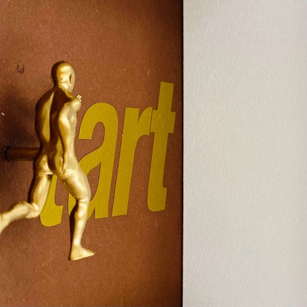 3D-Wandbild 'Neustart', Seitenansicht mit Tiefenwirkung