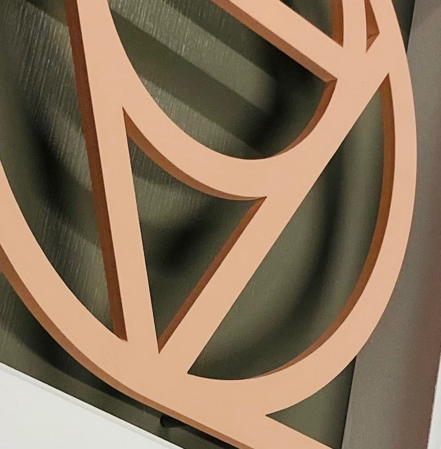 3D-Objektbild 'Love', Detailansicht Typografie