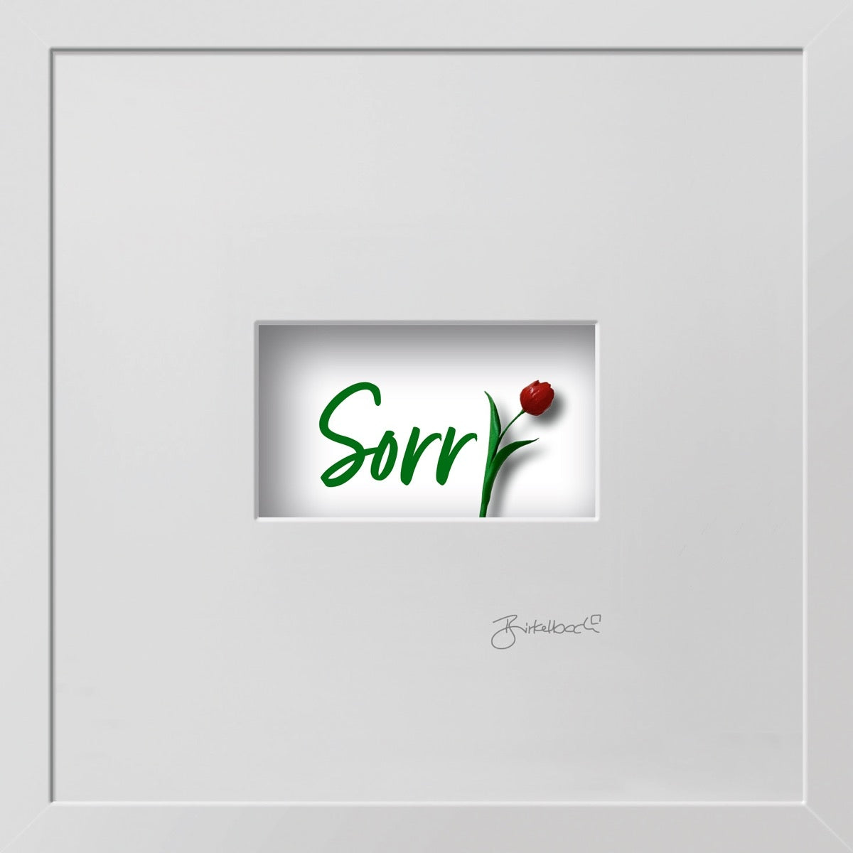 Sorry – 3D-Objektbild – Originelles Entschuldigungsgeschenk