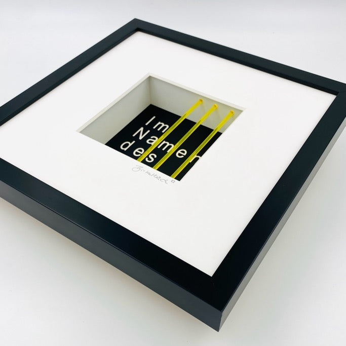 3D-Wandbild 'Im Namen des Volkes', Seitenansicht mit Tiefenwirkung