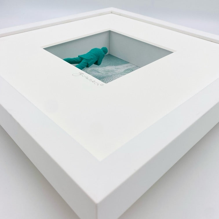 3D-Wandbild 'Cash', Seitenansicht mit Tiefenwirkung