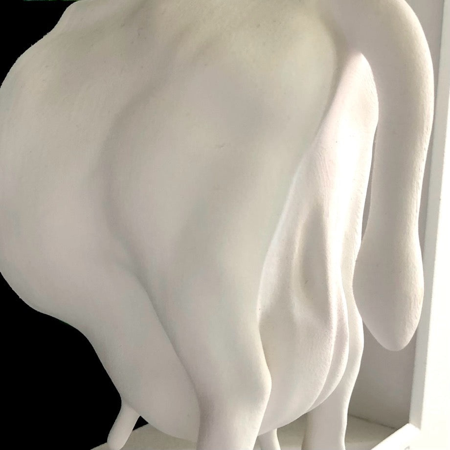 3D-Wandbild 'Cash Cow', Seitenansicht mit Tiefenwirkung