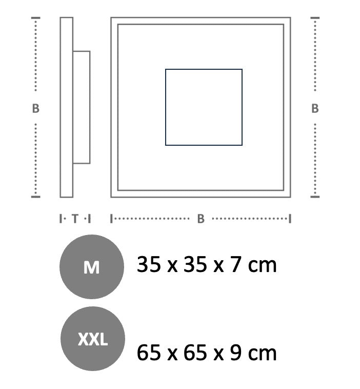 3D-Wandbild 'Controller', Seitenansicht mit Tiefenwirkung