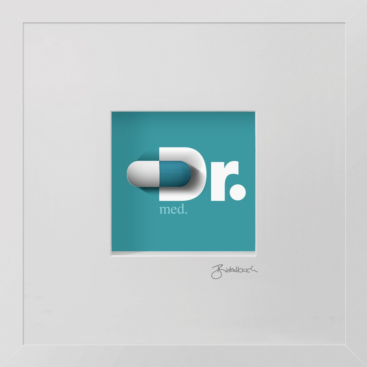Geschenk 3D-Objektbild 'Dr. med.' mit Pillen-Motiv