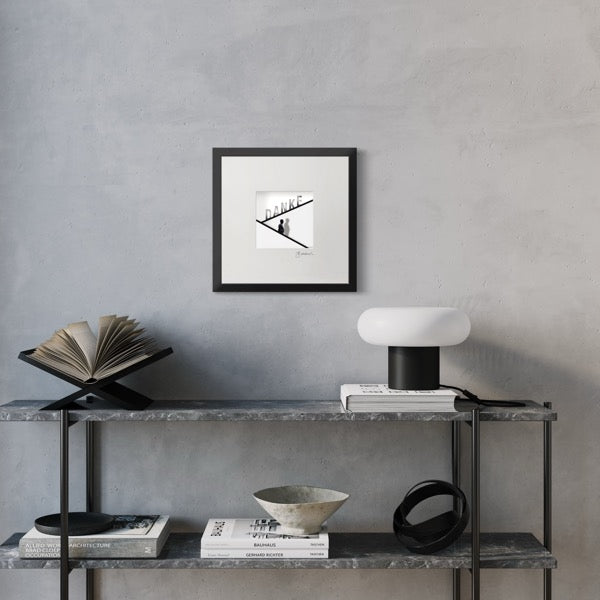 3D-Wandbild 'Mitarbeiterverabschiedung' im Wohnraum, 35x35x7,5 cm