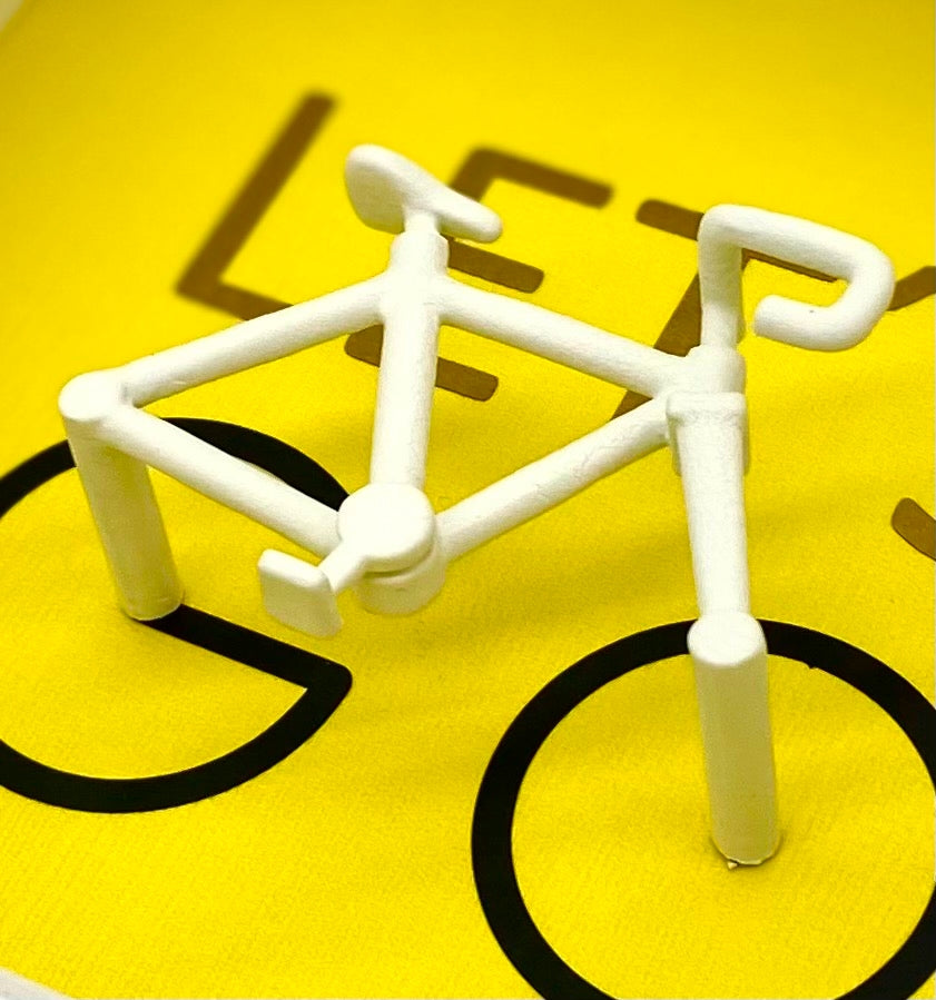 Let's Go Cycling – 3D-Objektbild – Hochwertiges Geschenk für Fahrradfans