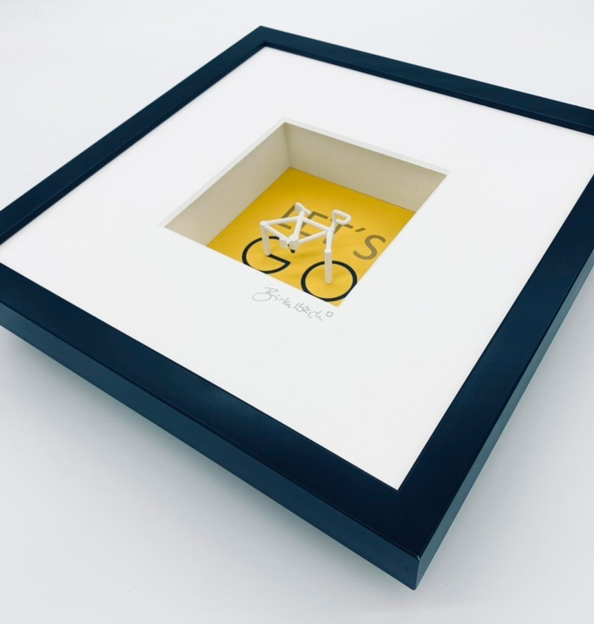 Let's go cycling - Fahrrad 3D-Kunstwerk