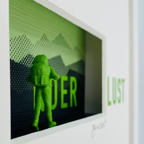 3D-Objektbild 'Wanderlust', Detailansicht Figur