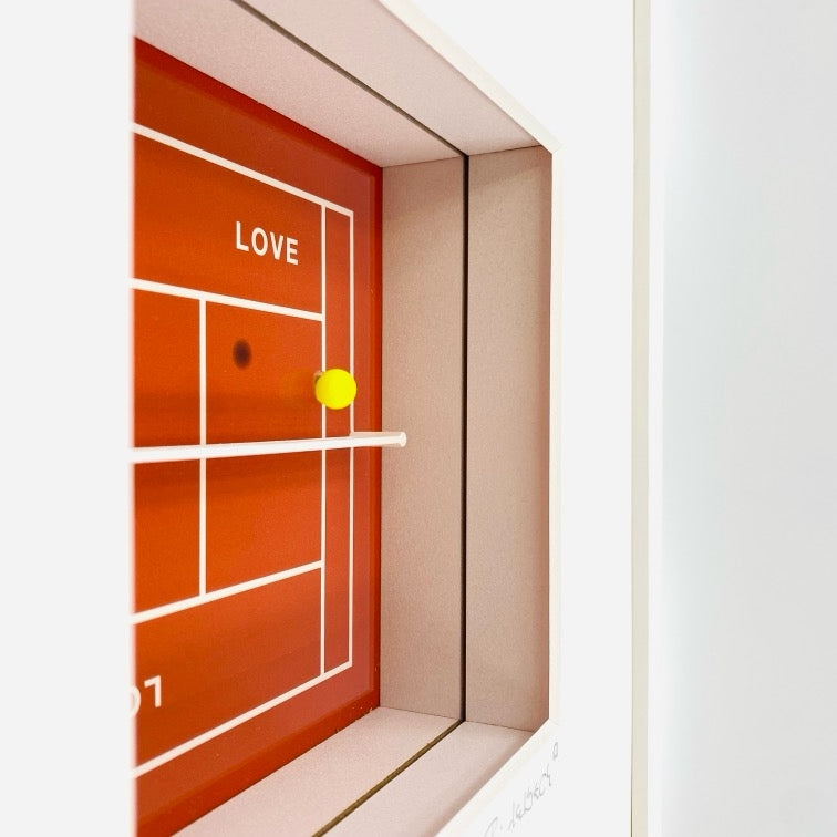 Love Love Tennis – 3D-Objektbild – Hochwertiges Geschenk für Tennisspieler