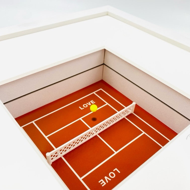 3D-Objektbild 'Love Love Tennis', Detailansicht Tennisball