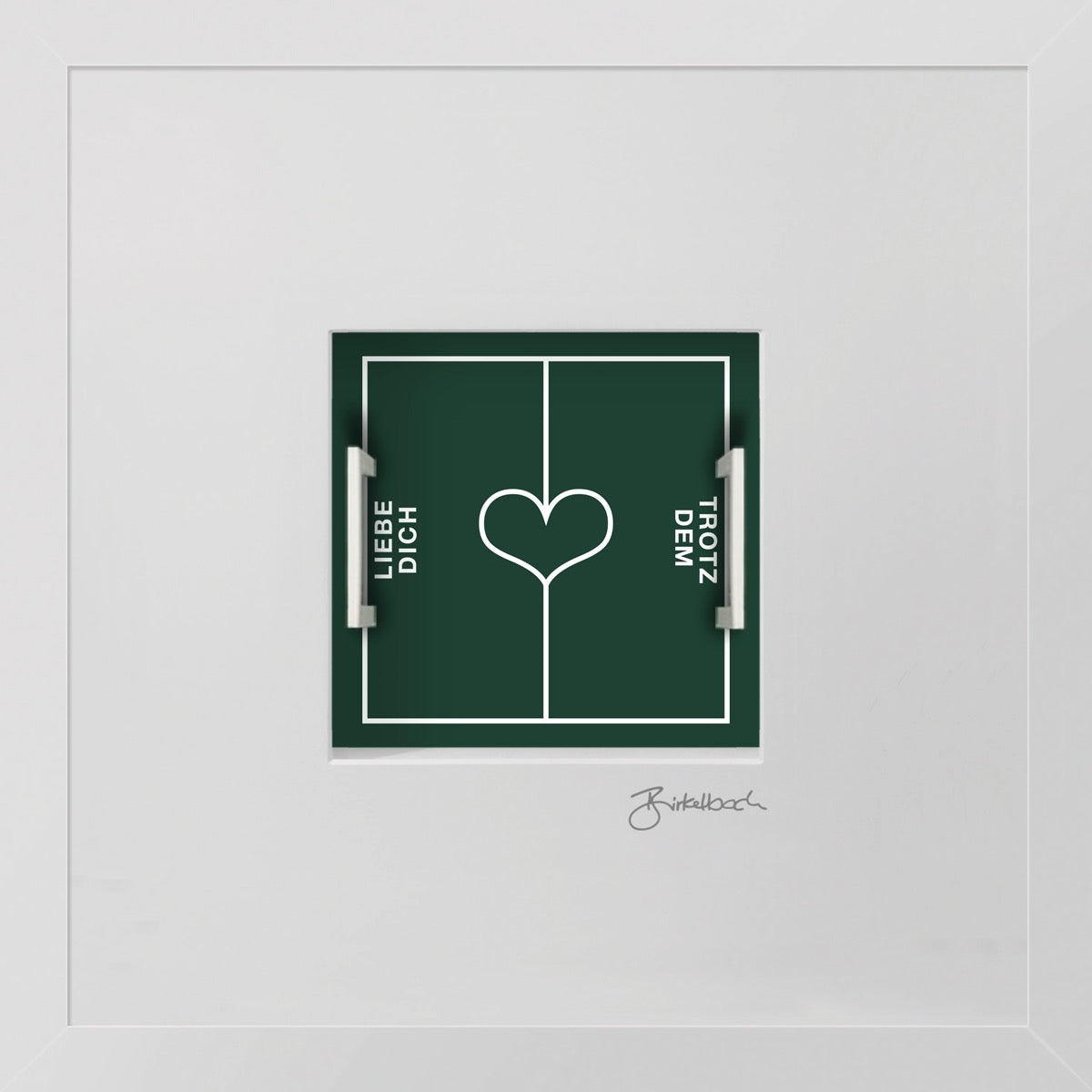 Fußball-Liebe – 3D-Objektbild – Hochwertiges Geschenk für Fußballer