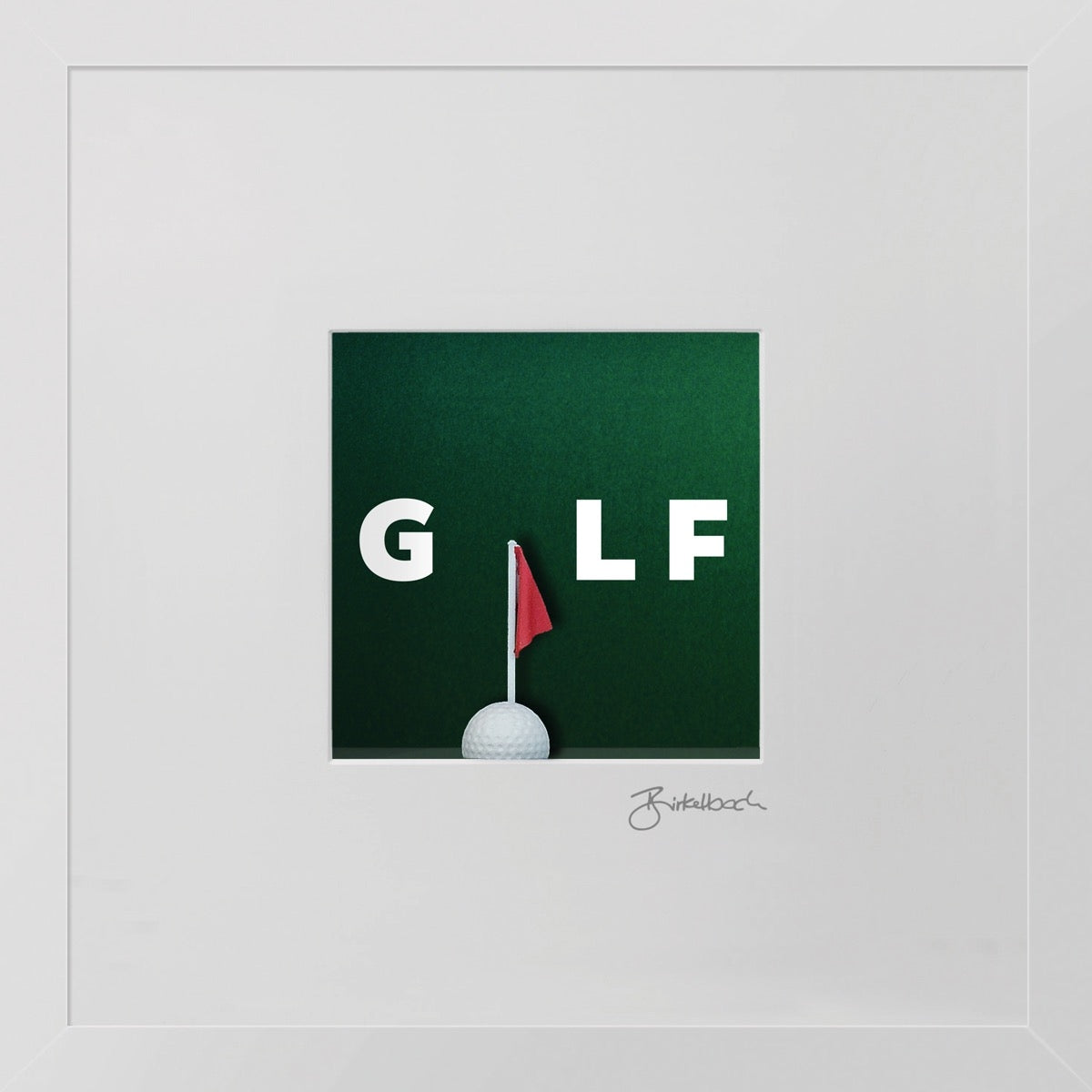 Golf – 3D-Objektbild – Hochwertiges Geschenk für Golfer