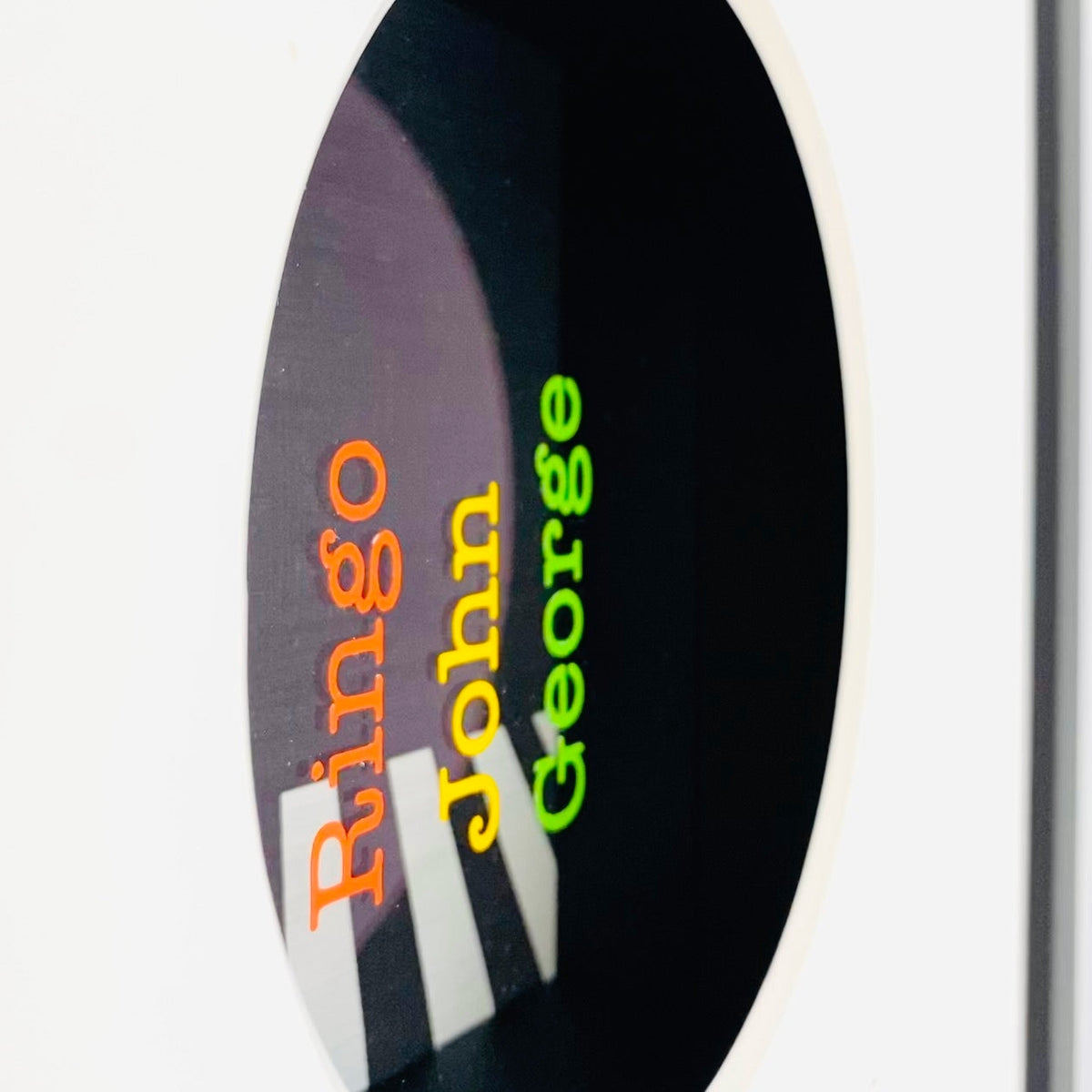 3D-Objektbild 'Beatles Abbey Road', Detailansicht Typografie