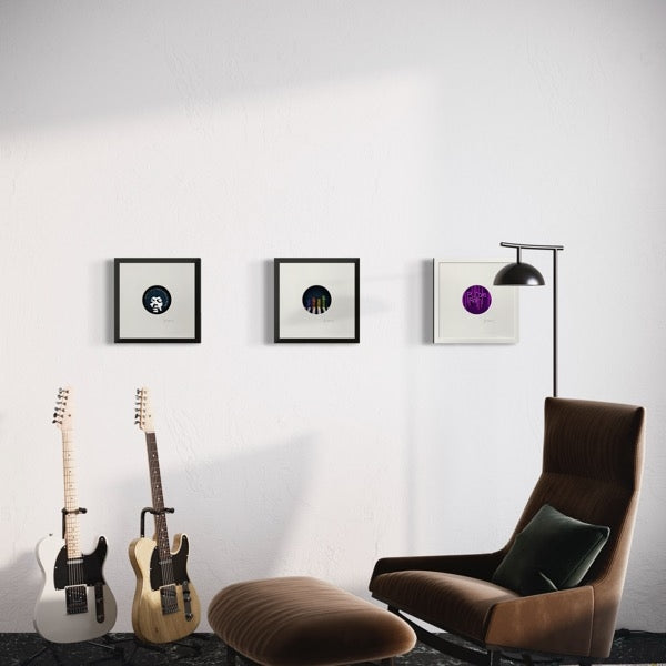 3D-Wandbild 'We All Live' im Wohnraum, 35x35x7,5 cm
