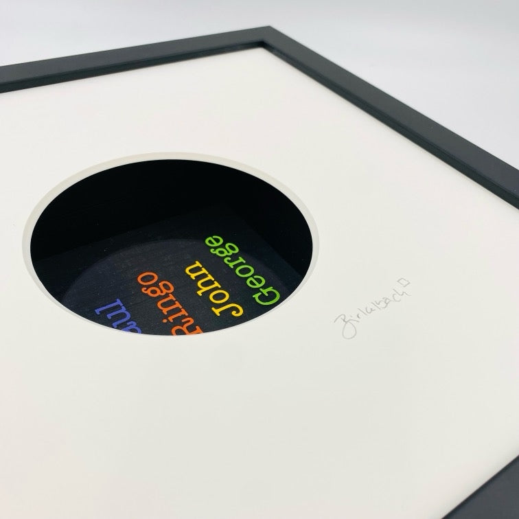 3D-Wandbild 'Beatles Abbey Road', Seitenansicht mit Tiefenwirkung