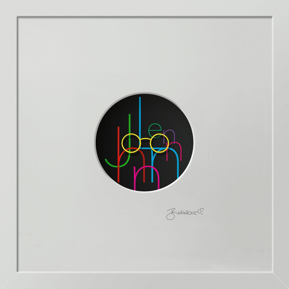 John Lennon – 3D-Objektbild – Hochwertiges Geschenk für Beatles-Fans
