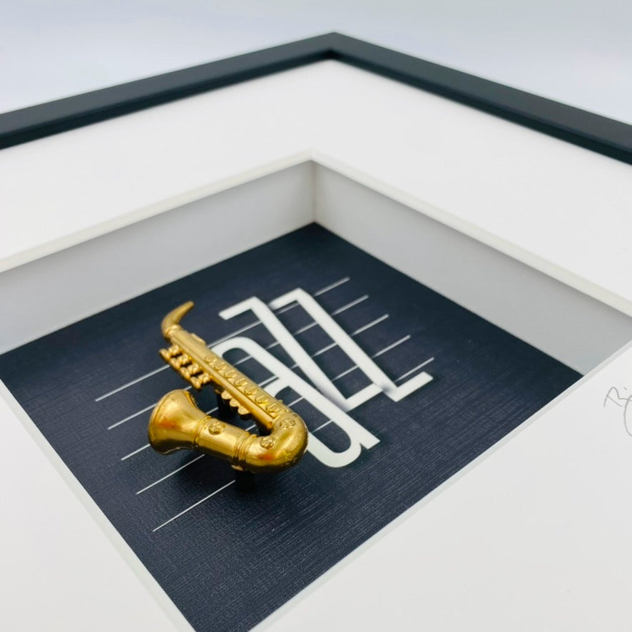 Jazz – 3D-Objektbild – Hochwertiges Geschenk für Jazzfans