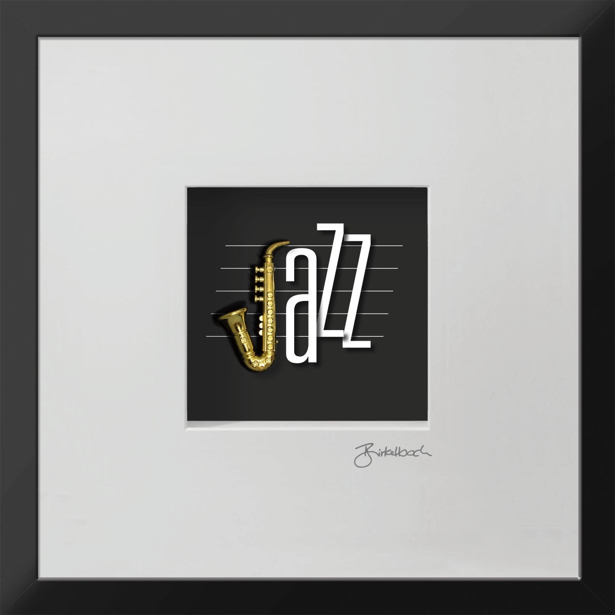 Jazz – 3D-Objektbild – Hochwertiges Geschenk für Jazzfans