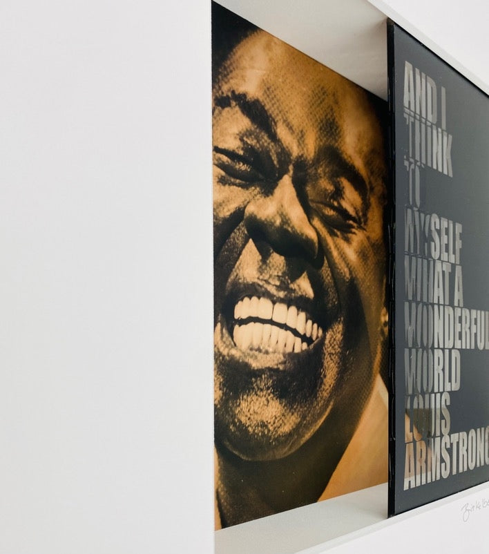 3D-Objektbild 'Louis Armstrong', Detailansicht Portrait