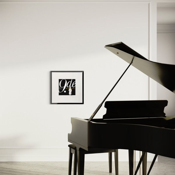 3D-Wandbild 'Beethoven Ode an die Freude' im Wohnraum, 65x65x9 cm