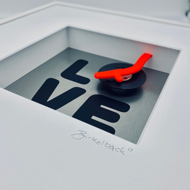 3D-Objektbild 'I Love Vinyl', Detailansicht Schallplatte
