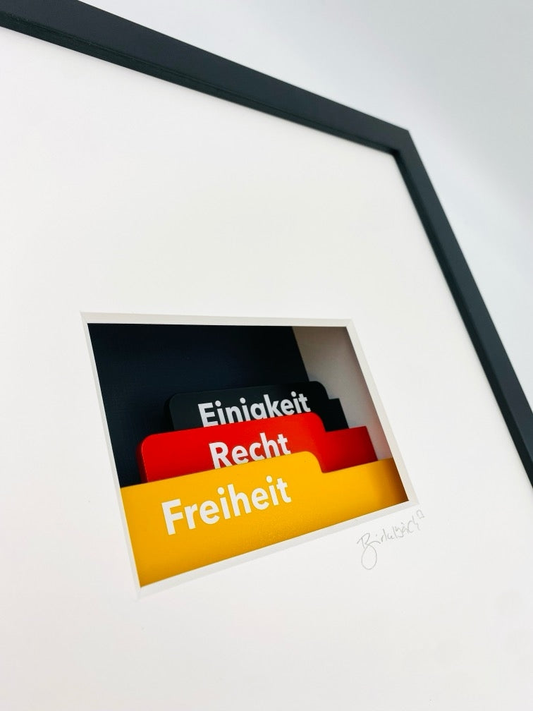3D-Objektbild 'Deutschland', Detailansicht Typografie
