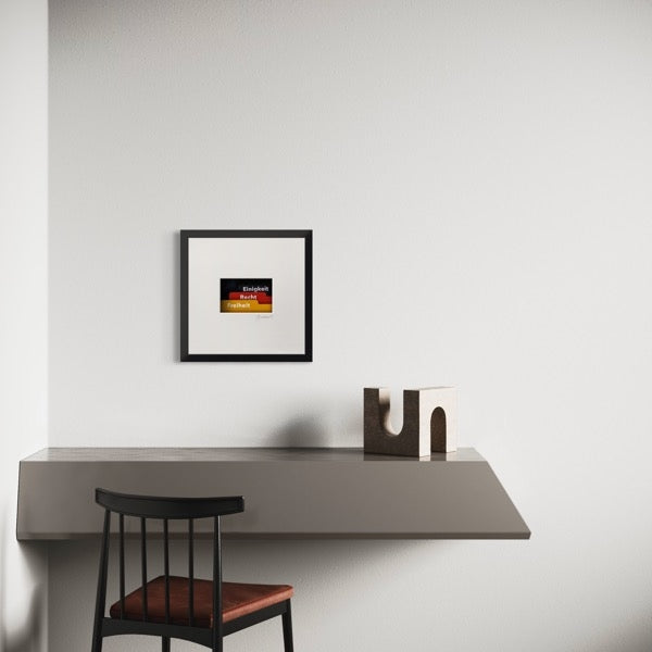 3D-Wandbild 'Deutschland' im Wohnraum, 35x35x7,5 cm