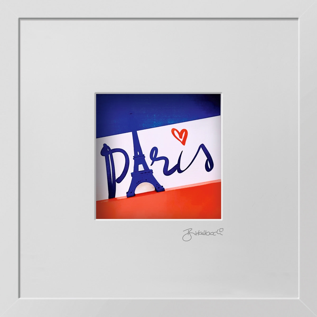 Paris – 3D-Objektbild – Eiffelturm-Typografie – Geschenk für Paris-Fans