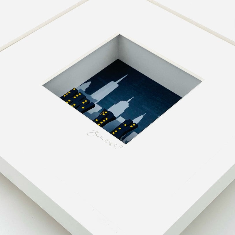 3D-Objektbild 'New York bei Nacht', Detailansicht Typografie