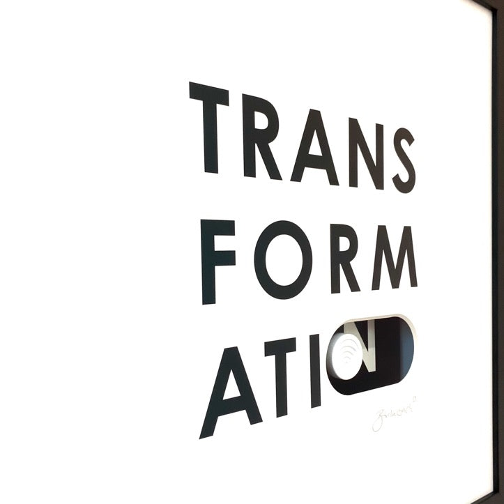 3D-Wandbild 'Transformation', Seitenansicht mit Tiefenwirkung