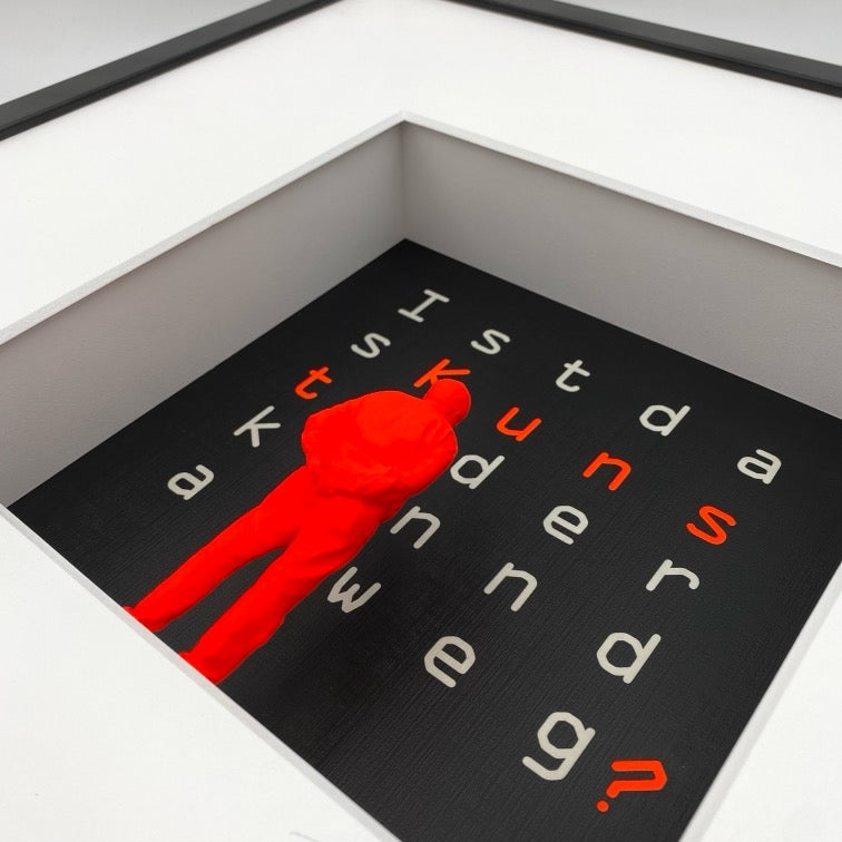 3D-Objektbild 'Ist das Kunst?', Detailansicht Figur