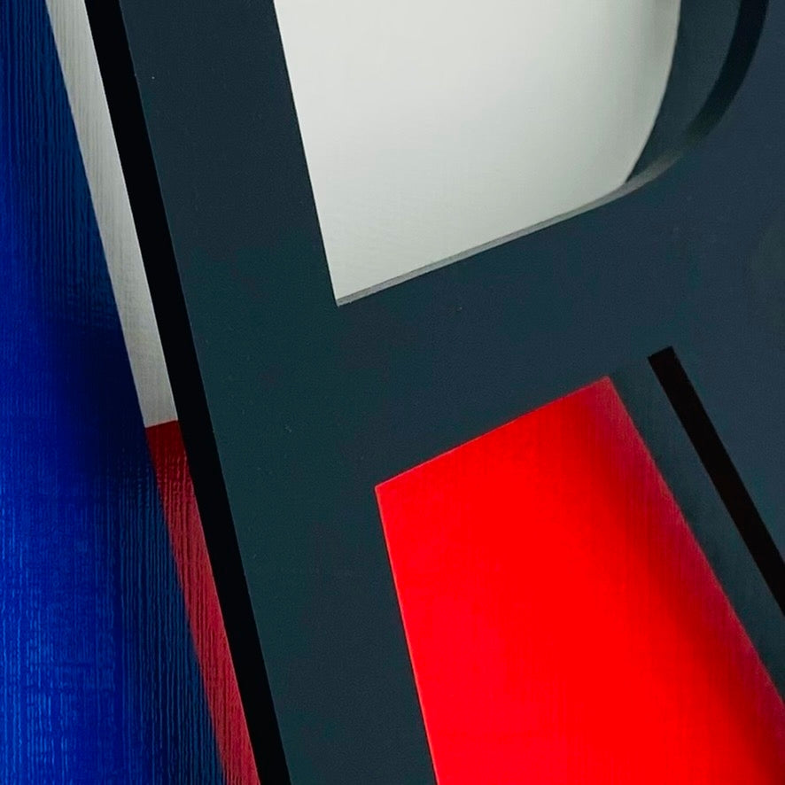 Mondrian Art – 3D-Objektbild als Hommage