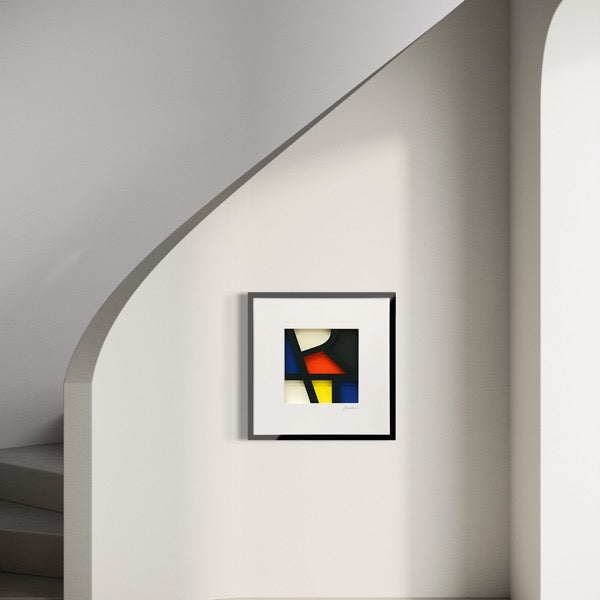 3D-Wandbild 'Mondrian Art' im Wohnraum