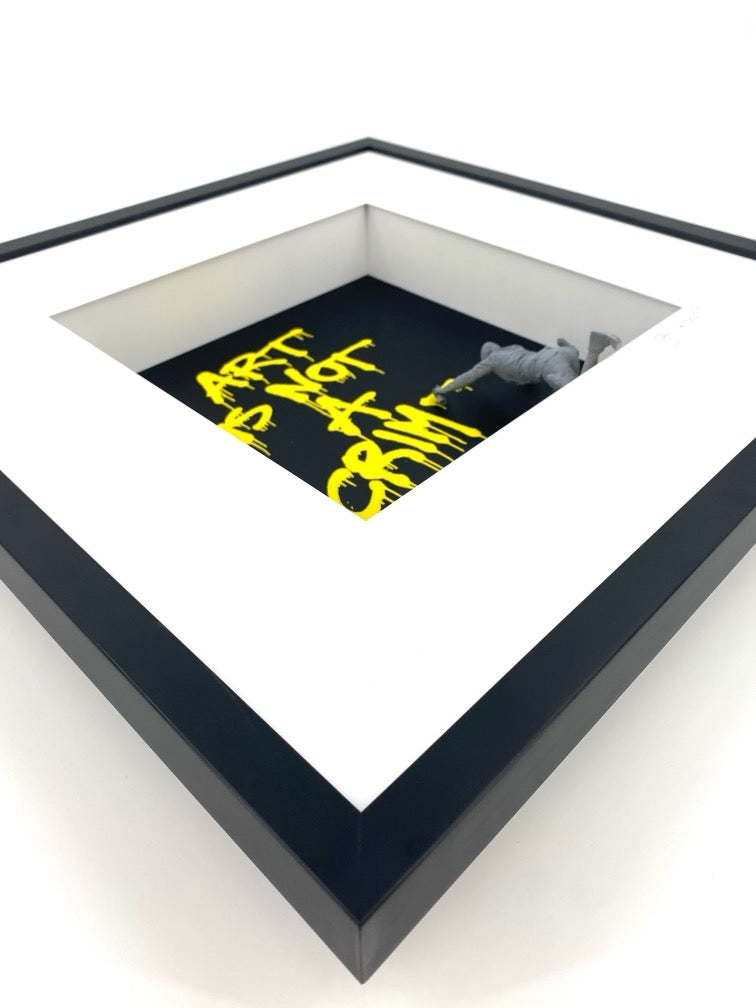 Art is Not a Crime – 3D-Objektbild für Kunstliebhaber