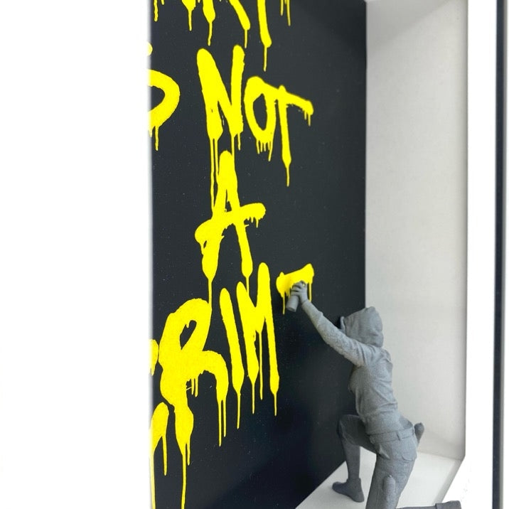 3D-Objektbild 'Art is Not a Crime', Detailansicht Figur
