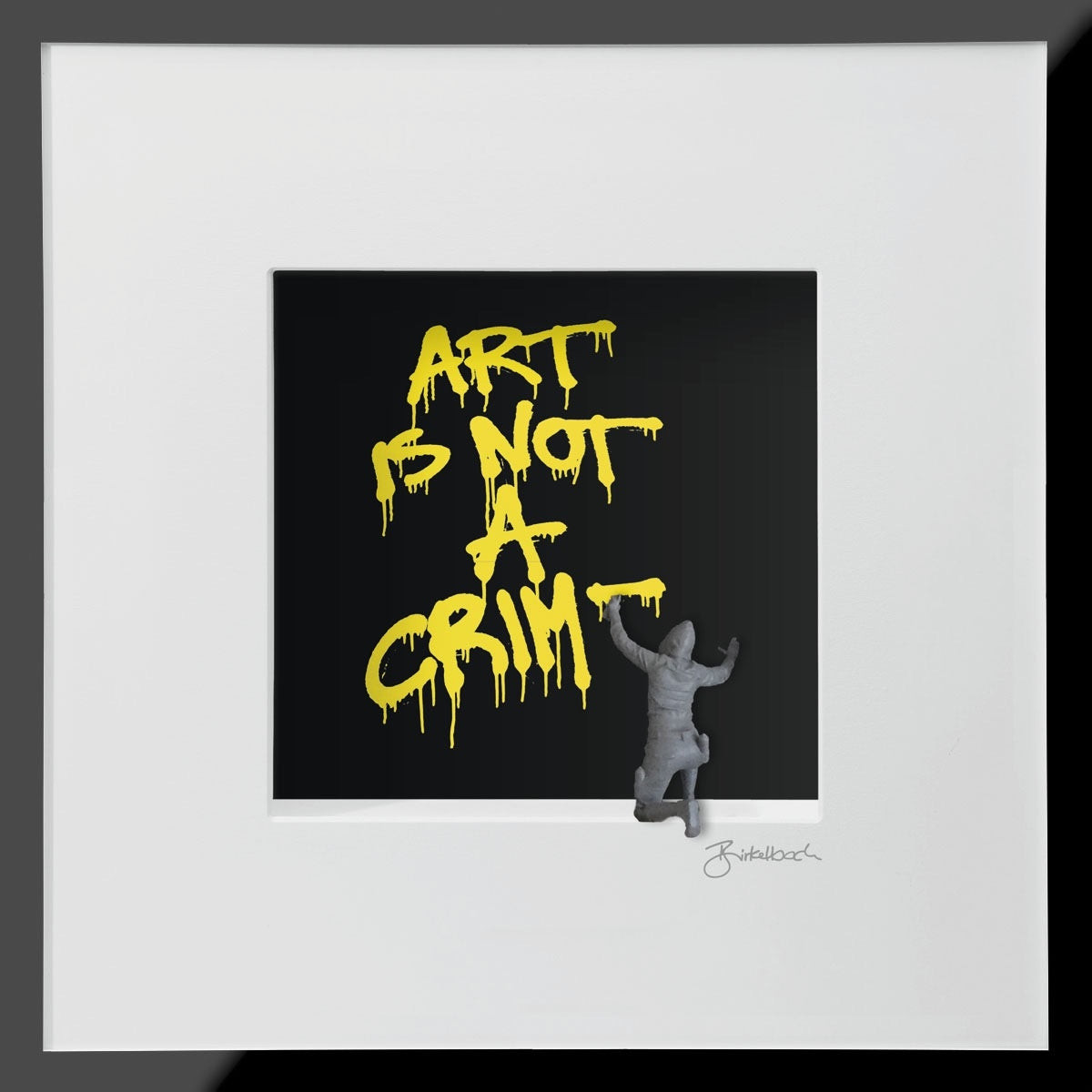 Art is Not a Crime – 3D-Objektbild für Kunstliebhaber