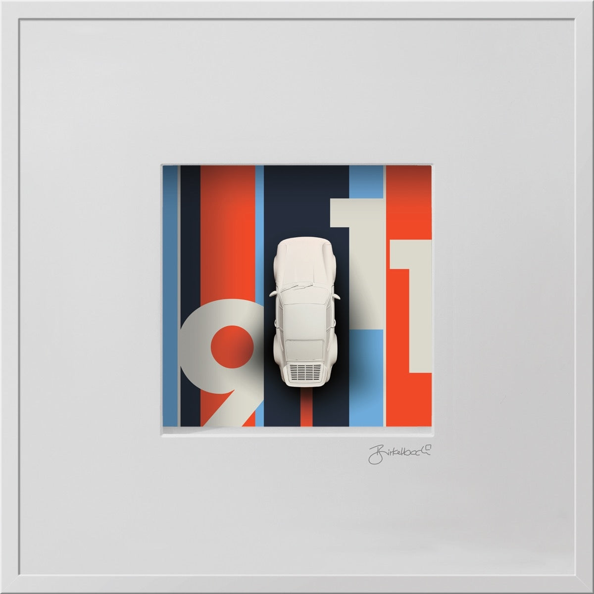 Porsche 911 – 3D-Objektbild - Statement für die Wand