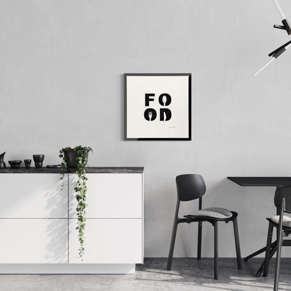 3D-Wandbild 'Food' im Wohnraum