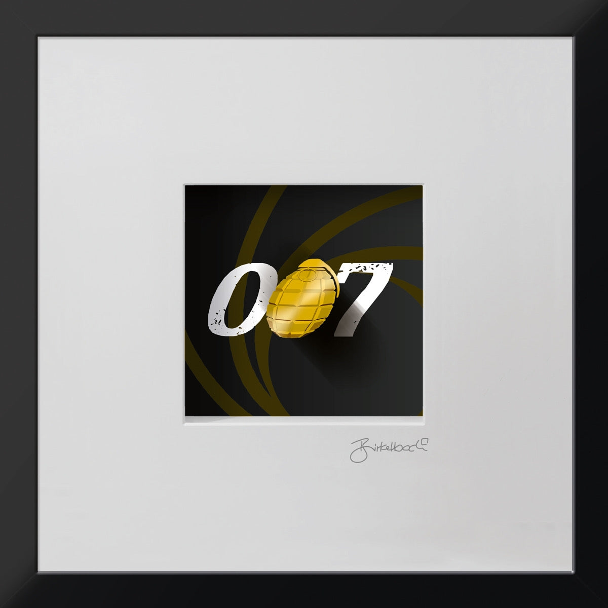 007 als 3D-Objektbild - Wandkunst für alle James Bond-Fans