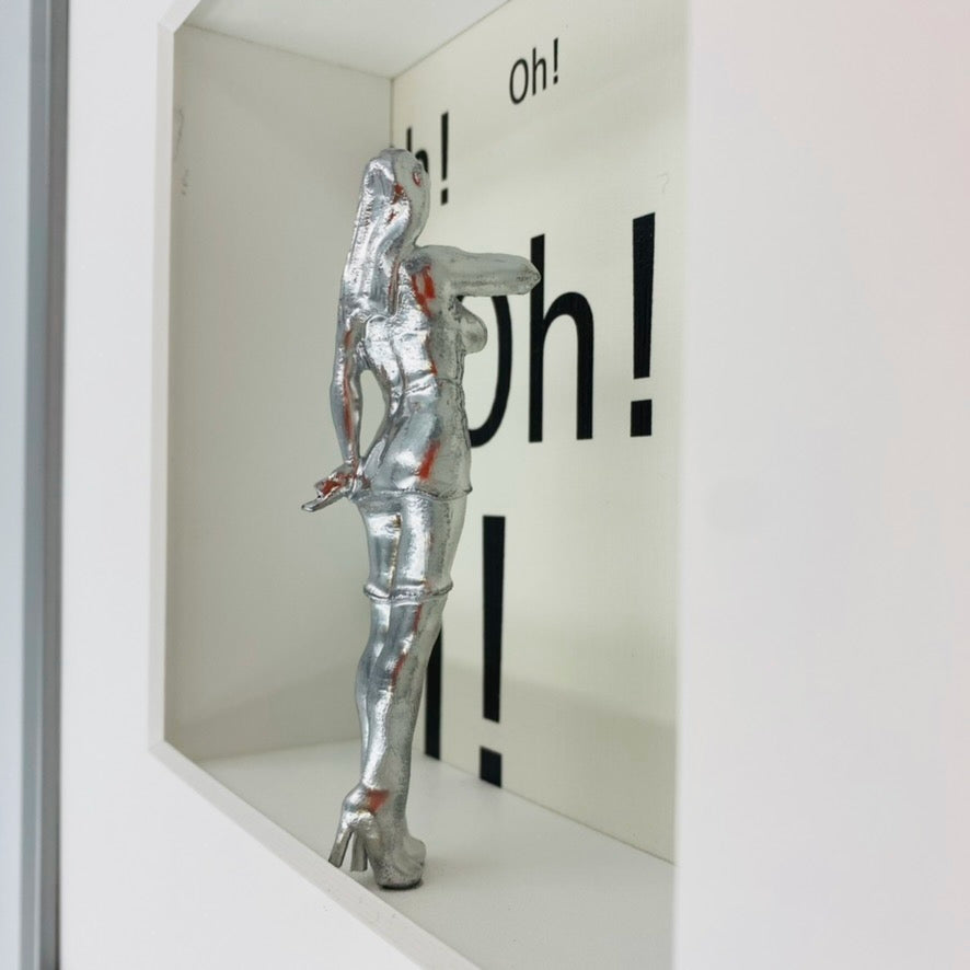 3D-Objektbild 'Oh!', Detailansicht Typografie