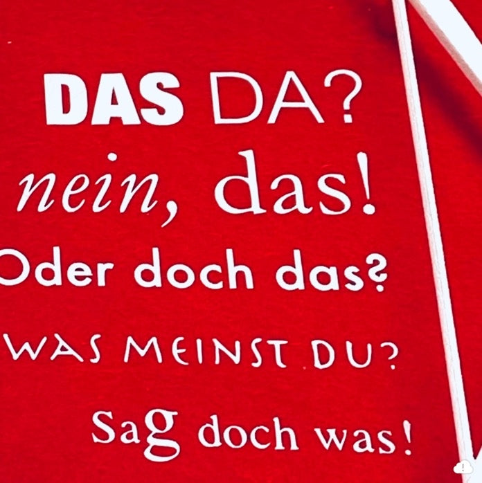 3D-Objektbild 'Das da', Detailansicht Typografie