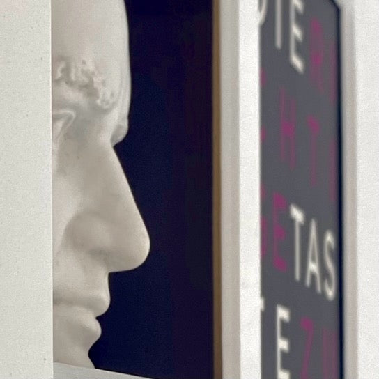 3D-Objektbild 'Johann Sebastian Bach', Detailansicht Gipsbüste