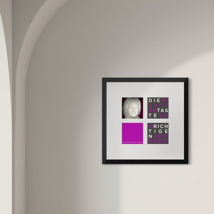 3D-Wandbild 'Johann Sebastian Bach' im Wohnraum