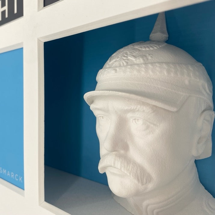 3D-Objektbild 'Otto von Bismarck', Detailansicht Gipsbüste