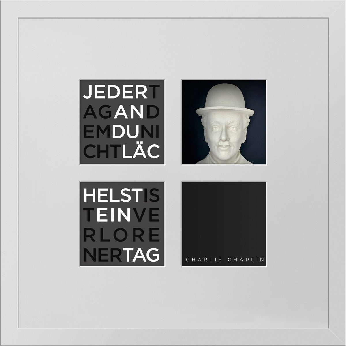 Charlie Chaplin – 3D-Objektbild als Hommage (Variante 2)